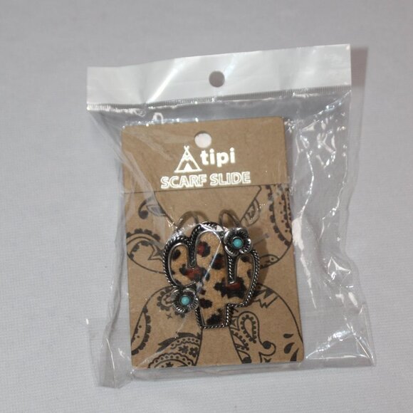 Tipi Scarf Slide Cactus w/Leopard Print and Flowers - Picture 5 of 7